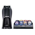 Flavia Aroma Brewer Bundle with 84 Freshpacks and 1 Merchandiser - Coffee Machine, Makes Coffee, Lattes, Tea, and other Hot or Iced Beverages with Single-Serve Freshpacks, Multiple Brew Sizes, Black