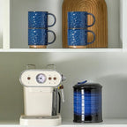 Nihow 16OZ Stackable Coffee Mug Set, Large Ceramic Coffee Mug Set of 4,Coffee Cup Set for Cappuccino/Latte/Cocoa,Dishwasher & Microwave Safe,Vivid Blue