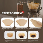 Disposable Coffee Filters #4 100 Pcs, Unbleached Cone Coffee Filters for Ninja Coffee Maker and Cuisinart Coffee Maker, 8-12 Cup