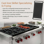 WB31X24998 WB31X24738 JXGRILL1 Griddle Replacement for GE Stove - 19.6" x 10.3" Reversible Cast Iron Center Griddle Plate, Gas Range Cooktop Parts, Fits GE JGBS66REKSS, JGB735SPSS & More