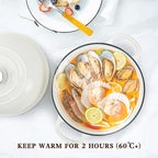 DVK Dutch Oven Pot with Lid for Sourdough Bread Baking Enameled 6 Qt Cast Iron Dutch Oven for Resistant Stovetop and Oven Safe