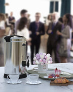 120 Cup Large Coffee Urn with Double Wall Insulation, 18L/4.8 Gallon Stainless Steel Commercial Electric Coffee Dispenser with Hot Drinks and Hot Water, for Weddings, Parties, Catering, and Buffets