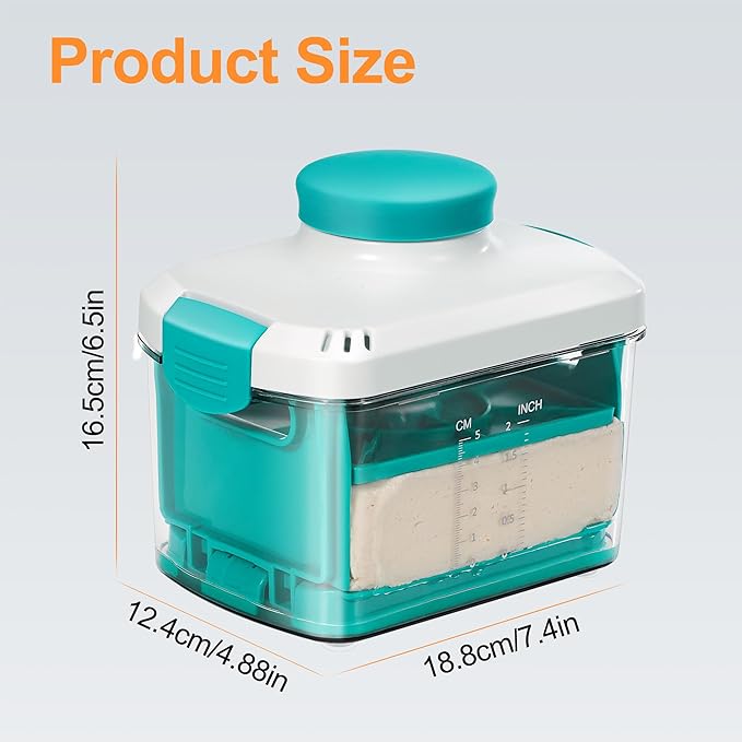 NOYA Adjustable Tofu Press - Vegan Tofu Press to Speed up Removing Water from Silken, Firm, and Extra Firm Tofu in 10-30mins without Crack - BPA Free