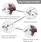 DELFINA 4 Pcs Grill Scraper Edge Sharper Blade Replacement, Stainless Steel Outdoor Barbecue Cleaning Tools, Heavy Duty Accessories for BBQ