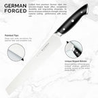 10” Bread Knife – Razor Sharp German Steel DIN1.4116 – Serrated Knife for Slicing Homemade Bread, Sourdough & Cake – Full Tang & Ergonomic Handle – Gift Box – Velina series