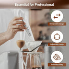 MHW-3BOMBER WDT Tool Espresso Distribution Tool Retractable Espresso Coffee Stirrer, Adjustable Range Coffee Distributor for Barista, Magnetic Store, 0.4mm 8 Needles with 8 Extra, Gold, T6190-OS