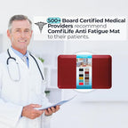 ComfiLife Anti Fatigue Floor Mat – 3/4 Inch Thick Kitchen Mats for Floor, Standing Desk Mat, Kitchen Rug – Comfort at Home, Office – Durable – Stain Resistant – Non-Slip Bottom (24" x 70", Red)