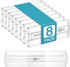 Vtopmart 8 Pack Drawer Dividers for Clothes, 4" High 10.2"-16.6" Adjustable Expandable Dresser Drawer Organizer, Clear Plastic Separators for Dresser, Baby Clothing, Underwear, Cosmetic, Toiletries