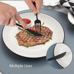 Matte Black Silverware Set, VANVRO 60-Piece Stainless Steel Flatware Set, Satin Finish tableware Cutlery Set, Service for 12, Home and Restaurant, Dishwasher Safe