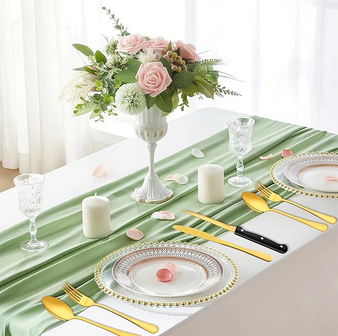 48-Pack Gold Silverware Set with Steak Knives, Stainless Steel Tableware Cutlery Spoons Forks Kit, For Buffet Kitchen Restaurant Hotel, Kitchen Flatware Utensils Set, Mirror Polished