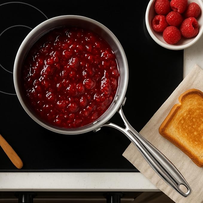 KEAWELL K3 Premium 1.5-Quart Tri-Ply Stainless Steel Saucepan with Lid, Induction & Oven Safe up to 600°F, Even Heating, Professional Cookware for All Stovetops (1.5-Qt)