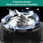 OMMO Blender 1800W, Professional High Speed Countertop Blender with Durable Stainless Steel Blades, 60oz BPA Free Blender for Shakes and Smoothies, Nuts, Ice and Fruits, Dishwasher Safe