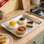 TENUP 6 Pack Aluminum Full Sheet Pan, 26" x 18" Heavy Duty Commercial Baking Tray Reinforced Rim, Warp-Resistant Rust-Free