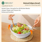 Homienly Wheat Straw Bowls, Large Salad Bowls Set of 6, 60 OZ Large Capacity Serving Bowl for Kitchen, Picnic, Camping,Lightweight Unbreakable Microwave and Dishwasher Safe Big Bowl - White