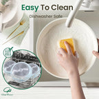 Chef Power Ceramic Nonstick Pots and Pans Set 19 Piece with Detachable Handle, Induction Dishwasher Oven Safe Cookware Set, RV Kitchen Set Removable Handle (Light Blue)