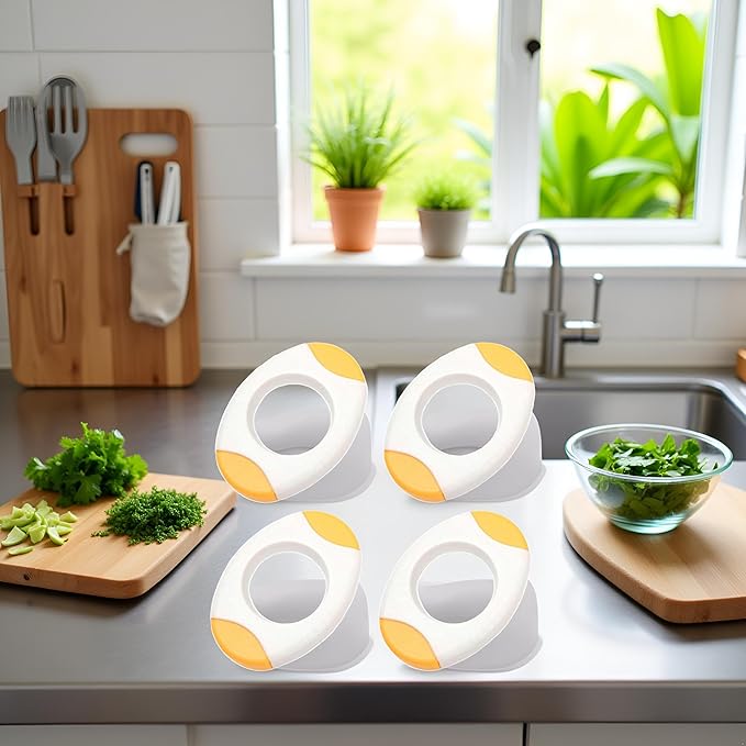 4Pcs Yellow Egg Shell Opener Egg Topper Cutter Egg Cracker Separator for Quickly Cutting Off The Tops of Eggs Egg Shell Scissors Opener Kitchen Specialty Tools and Gadgets Kitchen Utensils