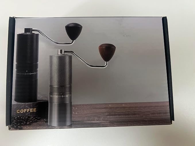Portable Hand Coffee Bean Grinder with 60 Adjustable Settings, Stainless Steel Conical Burr Manual Coffee Grinder, Labor-Saving Crank Handle Perfect for Home, Office,Travel, Camping Espresso
