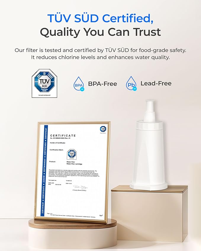 Waterdrop Coffee Filter, Replacement for Breville® Water Filter, Breville® Express Espresso Machine Water Filter, Breville® Barista Touch, Oracle® Touch BES990, TÜV SÜD Certified, 4 Packs