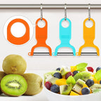 Original Vegetable Peeler, Potato Peelers for kitchen Carbon Steel Blade 3-Pack Orange/Blue/Yellow