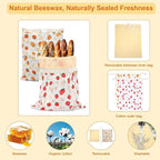 Beeswax Bread Bags for Sourdough, Large Reusable Beeswax Bags for Homemade Breads, 2 Pack Sourdough Bread Baking Supplies Bees Wax Bag for Food Storage Keep Fresh