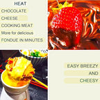 Fondue Pot Set,Ceramic Butter Warmer Set with 4 Forks and 4 Dishes,Cheese Fondue Pot,Fondue Pot Melting Pot Set,Melt Hot Pot Bowl Set For Cheese Chocolate Butter Caramel