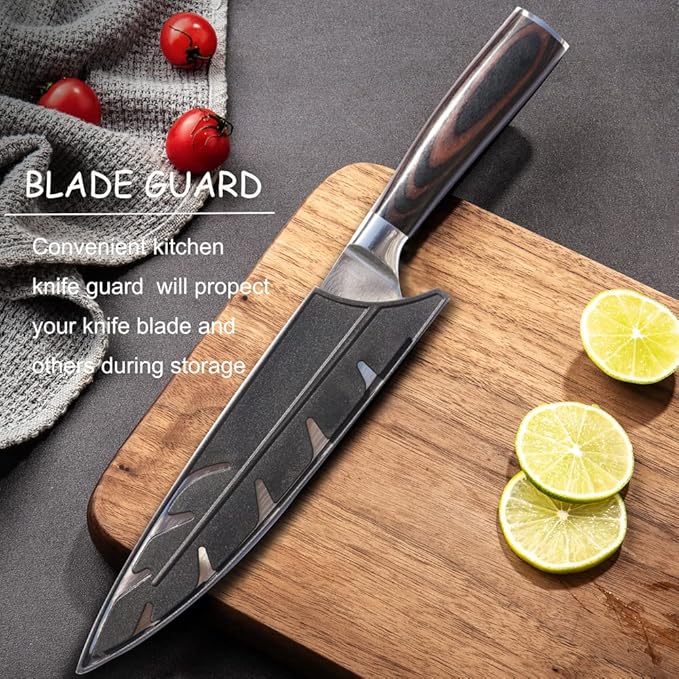 Chef Knife, Professional 8 Inch Kitchen Knife, High Carbon German Steel Ultra Sharp Knife with Ergonomic Handle, Japanese Chef's Knife Suit for Cooking & Cutting