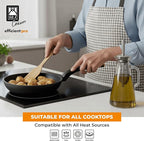 BRA COOKWARE Efficient Pro 6 Piece Cookware Set | Cast Aluminum Kitchenware Set | 1 Pots, 2 Frying Pans, 1 Saucepan, 2 Lids | Non-Stick | All Stovetops Compatible | PFOA Free