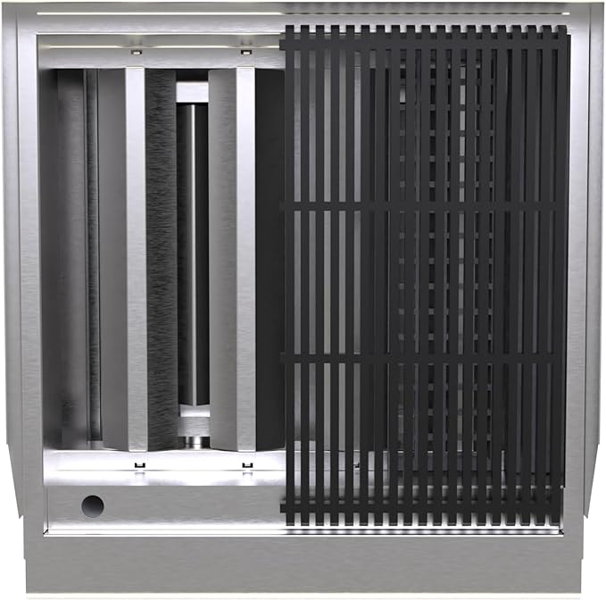24 Inch Commercial Gas Lava Rock Charbroiler, Stainless Steel Countertop Grill with 2 Burners 56000 BTU, Cast Iron Grates, Restaurant BBQ Broiler, Natural Gas/Propane