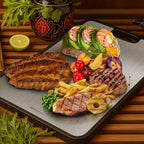 Titanium Cutting Boards for Kitchen, Double Sided Food-Grade Pure Titanium&Wheat Straw PP, Non-Toxic, Non-Slip, Dishwasher Safe, Ideal for Meat, Vegetables, Fruit 15.8 x 11''