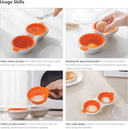 Microwave Egg Poacher,2 Cavity Eggs Poacher, Microwave egg cooker with Lid,Double Layer Microwave Boiled Eggs Maker for Egg McMuffin Hamburg Breakfast Sandwiches,Easy to cook and clean
