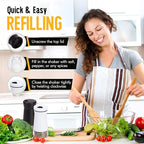 The Original Salt and Pepper Shakers set - Black & White - Spice Dispenser with Adjustable Pour Holes - Stainless Steel & Glass - Set of 2 Bottles