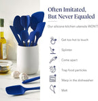 GIR: Get It Right 10 Piece Silicone Utensil Set - Ladle, Spatula, Flip, Spoon & Spoonula, Non-Stick, Heat Resistant, Dishwasher Safe, Silicone Kitchen Utensils, Baking Supplies