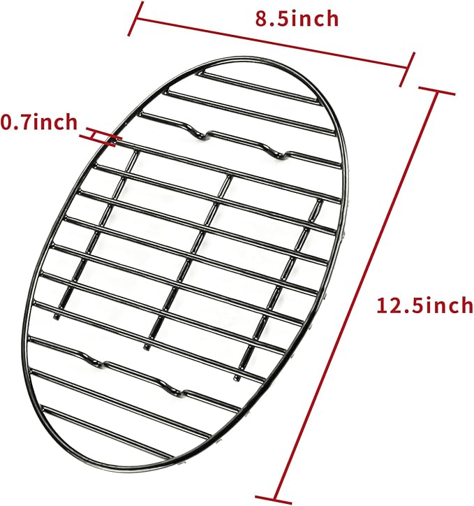 Roasting Rack with Integrated Feet, Cooling Drying Rack Kitchen Rack With Enameled Coating, PTFE Free, Great for Cooking, Roasting, Drying, Grilling, 12inch*8.5inch by KENDANE