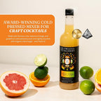 Twisted Alchemy Three Citrus Margarita Mix - Premium Margarita Mixer With Cold Pressed Juice For Craft Cocktails, 50% Juice - (25 Oz Bottle, Pack of 3) - All Natural, Non-GMO & Preservative Free - Ships Cold