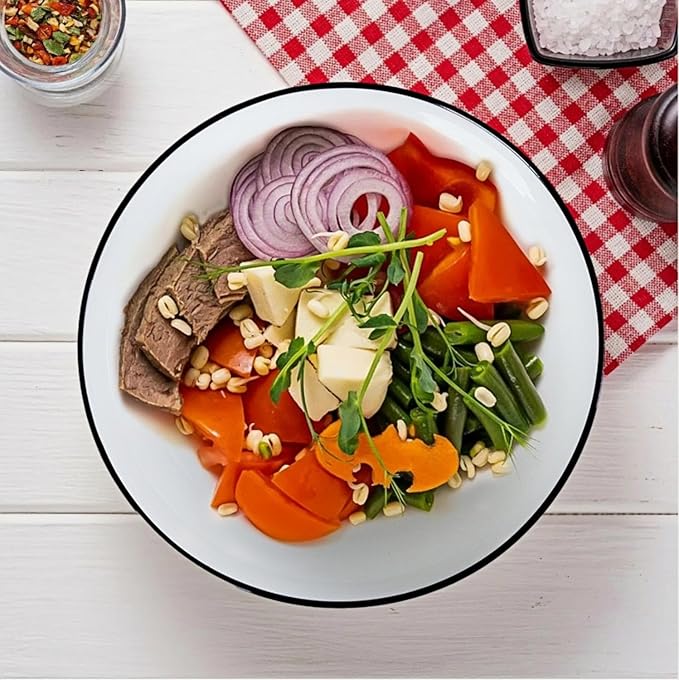 40 oz Large Soup Bowl, Pho Bowls, 7-Inch Rimmed Off-White Porcelain Bowls Set of 4