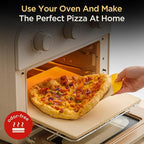 Pizza Stone for Oven and Grill, Heavy Duty Cordierite Baking Pan, Square Baking Stone for Bread, Cookie, 12x12 Inch