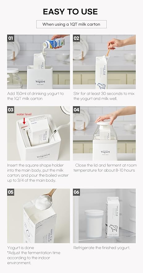 MINEW YOGURT MAKER, HOME MADE YOGURT, MADE IN KOREA, NON ELECTRIC, EASY YOGURT MAKING