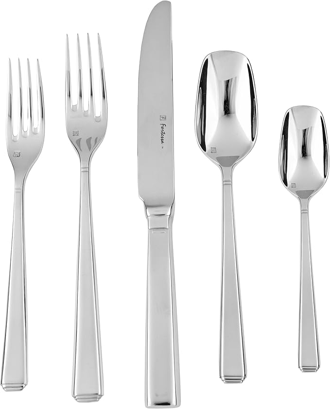 Fortessa Scalini 18/10 Stainless Steel Flatware Serving Fork, 9-Inch