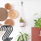 HiGift 24 Pack S Hooks for Hanging, 4-1/2 inch Large Black Vinyl Coated Metal S Shaped Hooks Heavy Duty, Non Slip Rust-Free Closet Hooks for Hanging Clothes Plant Jeans Bag Pan Pots Cups Towels