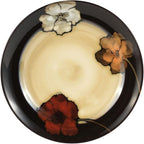 Pfaltzgraff Painted Poppies 16-Piece Dinnerware Set, Service for 4, Colorful Floral Stoneware Plates, Bowls, and Mugs, Microwave and Dishwasher Safe