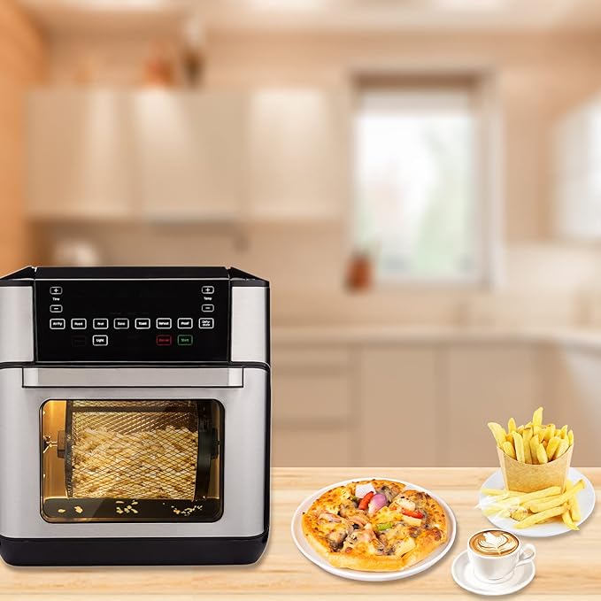 3x Air Fryer Oven Liners + 3x Mesh Grill Mats Compatible with Instant Vortex Pro Plus 10Qt, 9"x10" Reusable Liner for Bottom of Oven, Non-Stick Air Fryer Toaster Oven Mat for Oven, Microwave