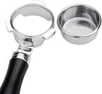 Normcore 54mm Silm Bottomless Portafilter, Naked Portafilter with Black Anodized Aluminum Handle Fits 54mm Breville Sage Machines, 18 g Precision Double shot Basket Included