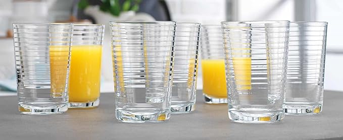 Glaver's Juice Glasses 7 oz. Set of 10 Glass Cups – Beverage Water Tumblers For Home and Bar, Water, Cocktails, Iced tea. Kids Friendly Dishwasher Safe.