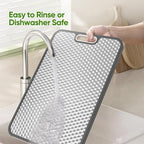 Titanium Cutting Board, Double Sided Medical-grade, Pure Titanium/Wheat straw PP Large Chopping Boards with Juice Groove Cutting Pads for Meat, Vegetables and Fruits