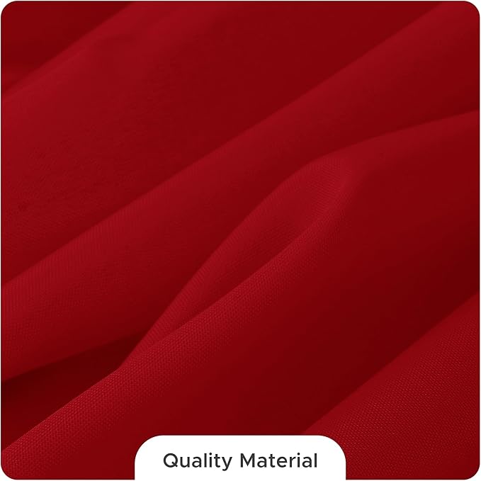 Fitable 8 Pack Round Tablecloths: Stain Resistant Wrinkle Free Circle Table Clothes, Washable Reusable Polyester Table Covers for Wedding Party Birthday Banquet Reception(Red, 120 Inch)
