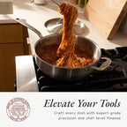 Made In Cookware - 5 Quart Stainless Steel Saucier Pan - 5 Ply Stainless Clad - Professional Cookware - Crafted in Italy - Induction Compatible