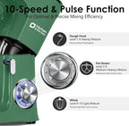 Kitchen in the Box Stand Mixer, 900W 8.5 QT Kitchen Electric Mixer, 10-Speed Large Capacity Tilt-head Food Mixer with Dough Hook, Wire Whip, Flat Beater & Splash Guard (Green)