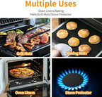 2 Pack Large 17"x 25" Oven Liners for Bottom of Electric Gas Oven Reusable,Thick Heavy Duty Nonstick Teflon Oven Mat, Heat Resistant Grill Mats Outdoor, Easy to Clean Gas Stove Liners