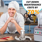 27055 Smooth Blade for Robot Coupe R101 R2, R2N, R2B, R2U, R301, R401 Commercial Food Processors with Modular Blades, Stainless Steel Body Never Breaks or Leaks