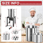 30QT & 10QT Outdoor Fryer | Turkey Fryer | Seafood Boil Pot | Cover & Skimmer Included | 50,000BTU Propane Burner | Aluminum Deep Fryer Pot with Basket | Crab, Seafood & Crawfish Boiler